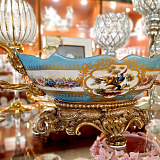 Фруктовница с бронзовыми ножками 53*21*h22см