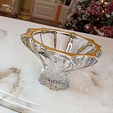 Конфетница  Aurum Crystal Plantica 15см золотой ободок