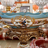 Фруктовница с бронзовыми ножками 53*21*h22см
